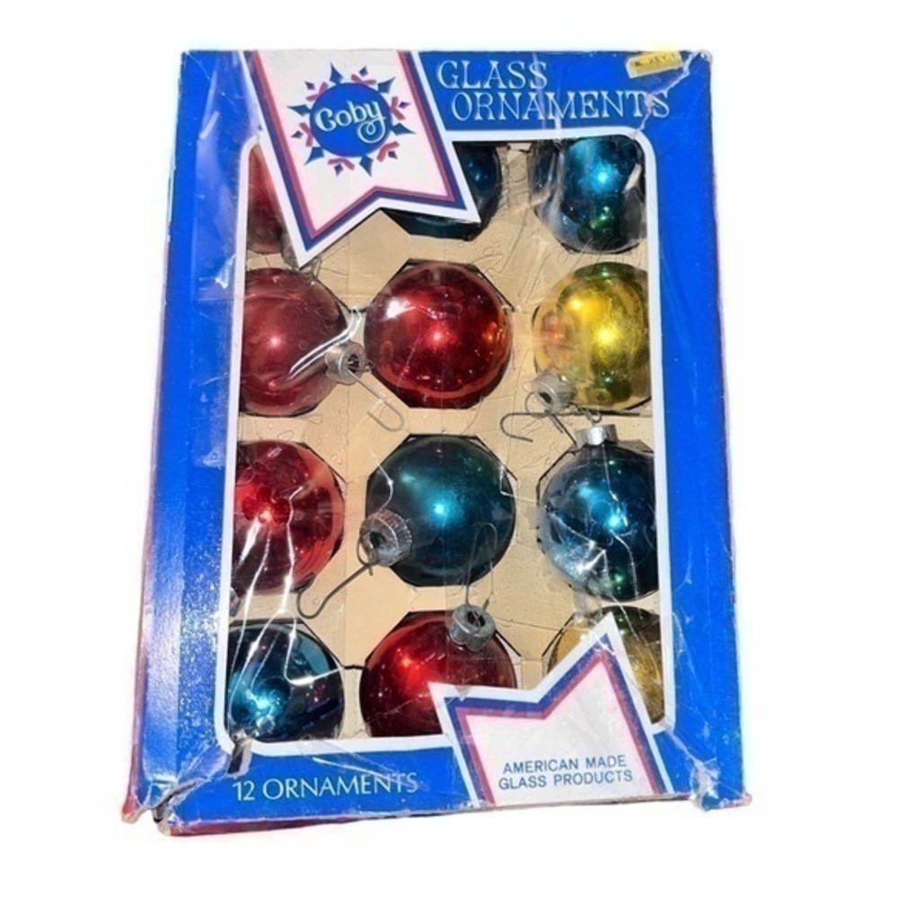 Vintage Coby glass ornaments
